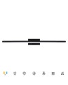 MORNE * APLIQUE IP44 NEGRO 20W